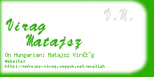 virag matajsz business card